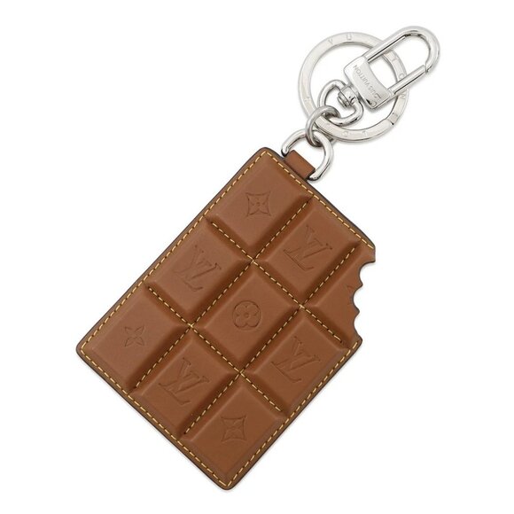 LOUIS VUITTON Bag Charm・LV Chocolate Bar Monogram/Leather Brown M01478 - Picture 1 of 11
